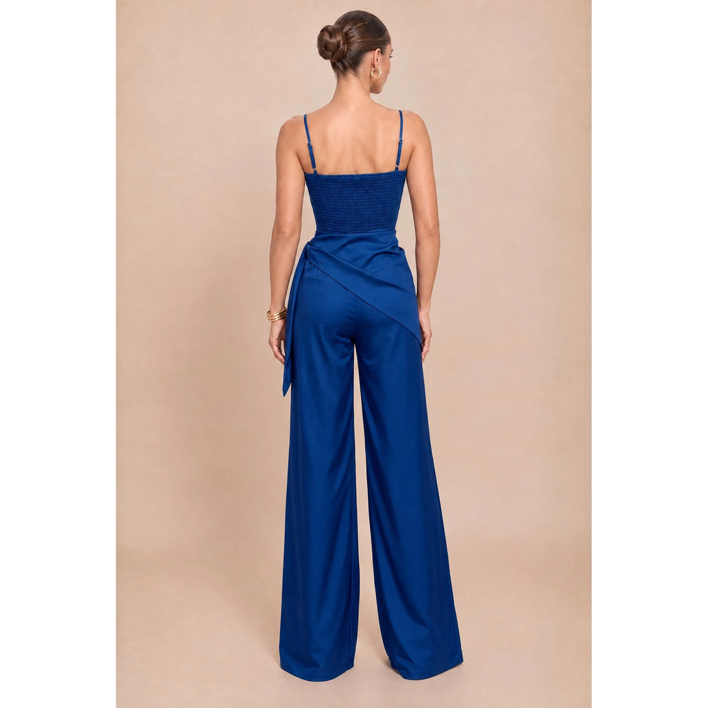 Cross Waist Jumpsuit - Navy