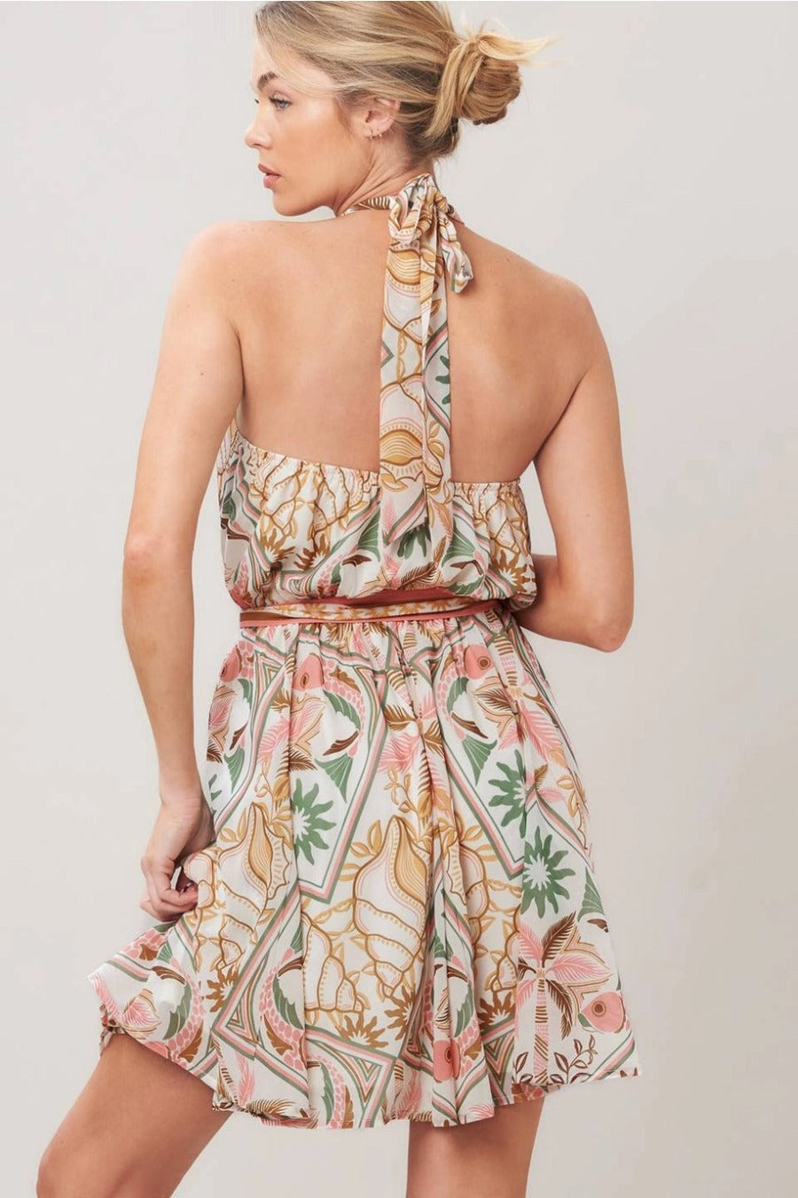Printed Woven Mini Dress