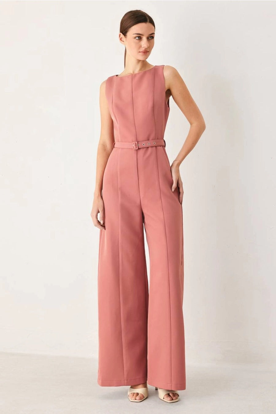 A Solid Woven Jumpsuit