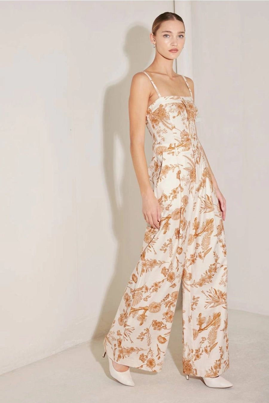 A Printed Woven Floral Jumpsuit