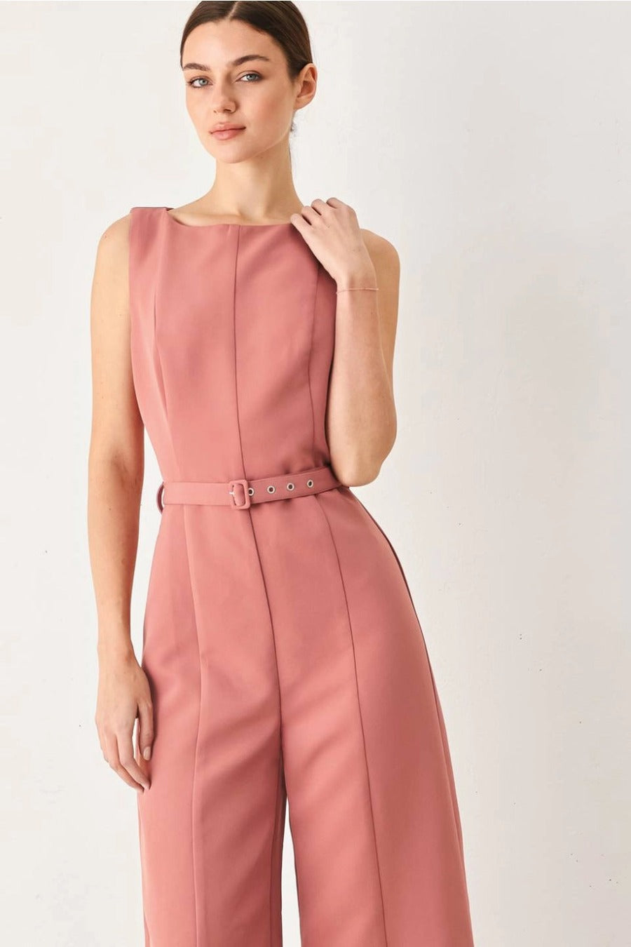 A Solid Woven Jumpsuit