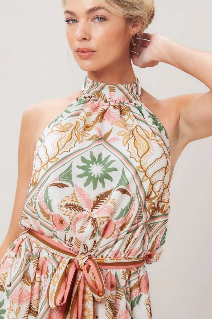 Printed Woven Mini Dress
