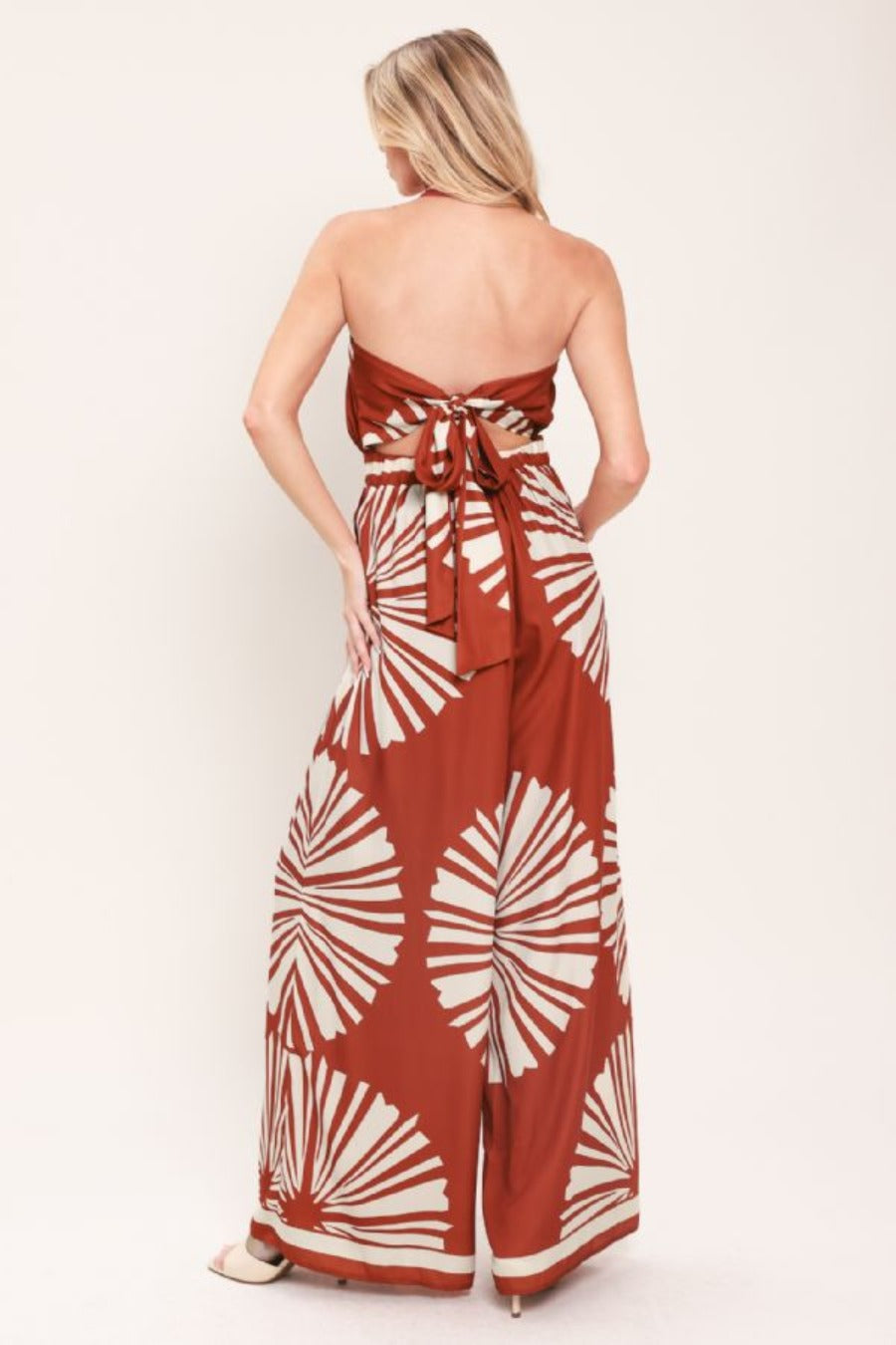 A Printed Woven Jumpsuit