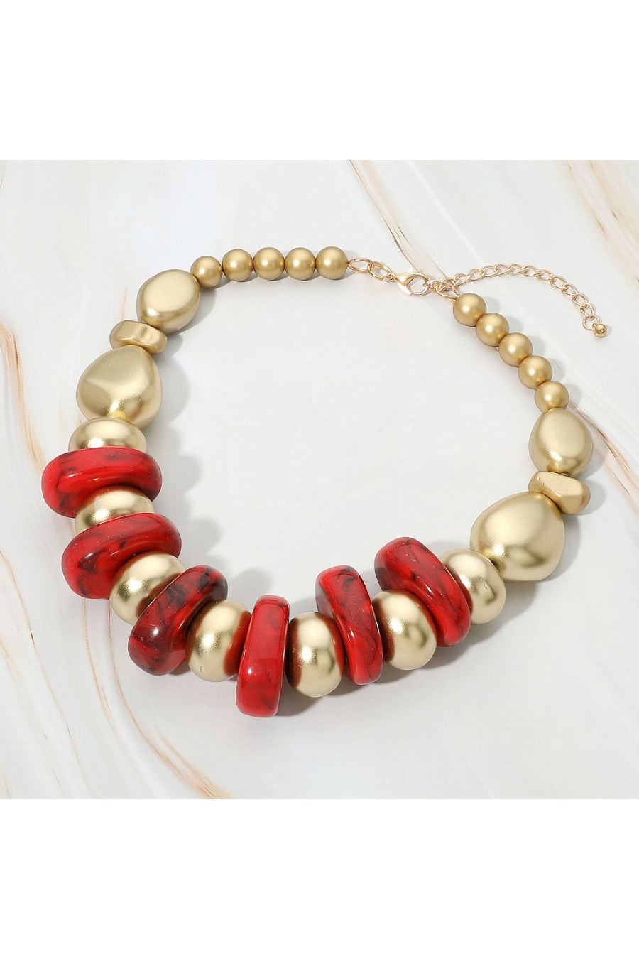 Bold Chunky Beaded Statement Necklace