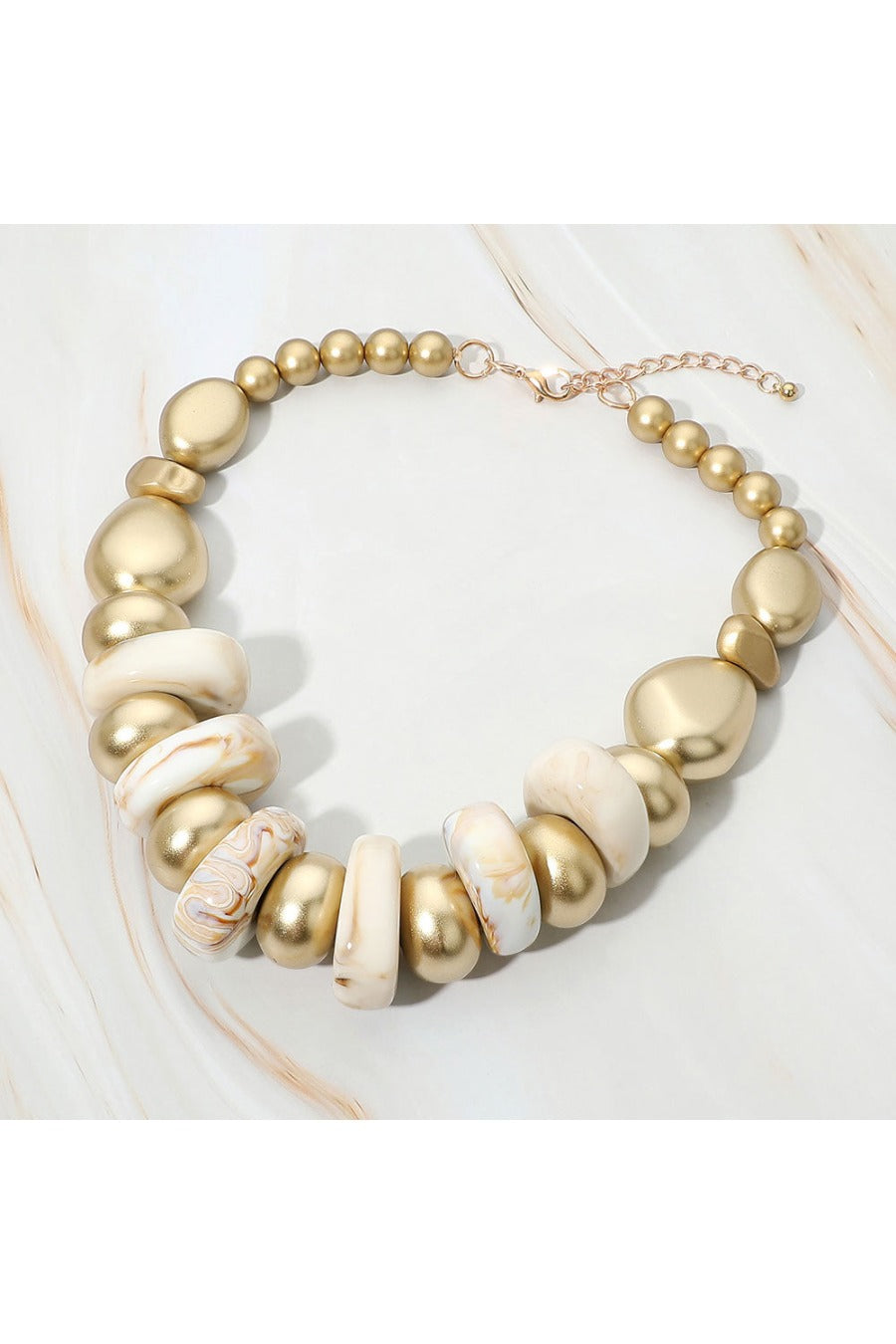 Bold Chunky Beaded Statement Necklace