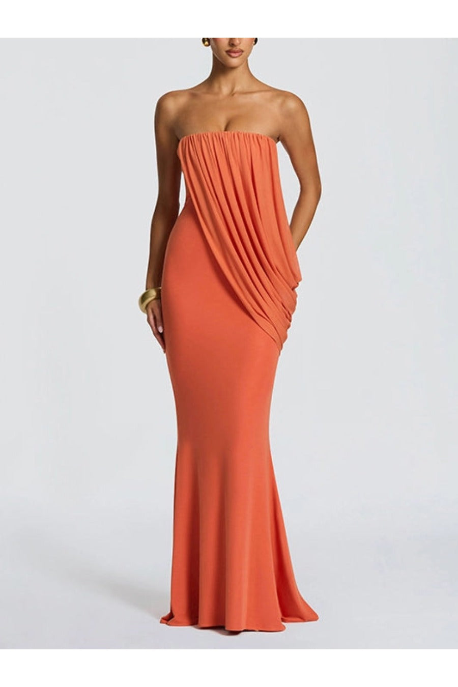 Off Shoulder Draped Dress