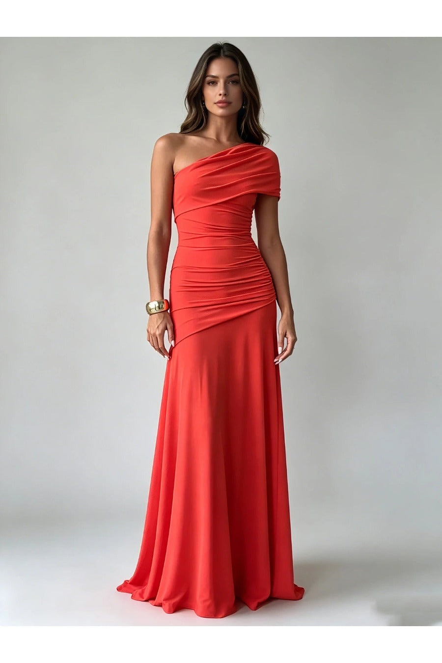 Asymmetrical One Shoulder Elegant Dress