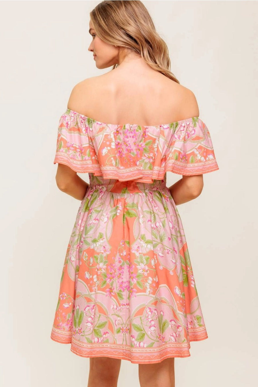 A Printed Woven Mini Dress