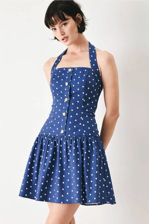 A Printed Woven Mini Dress
