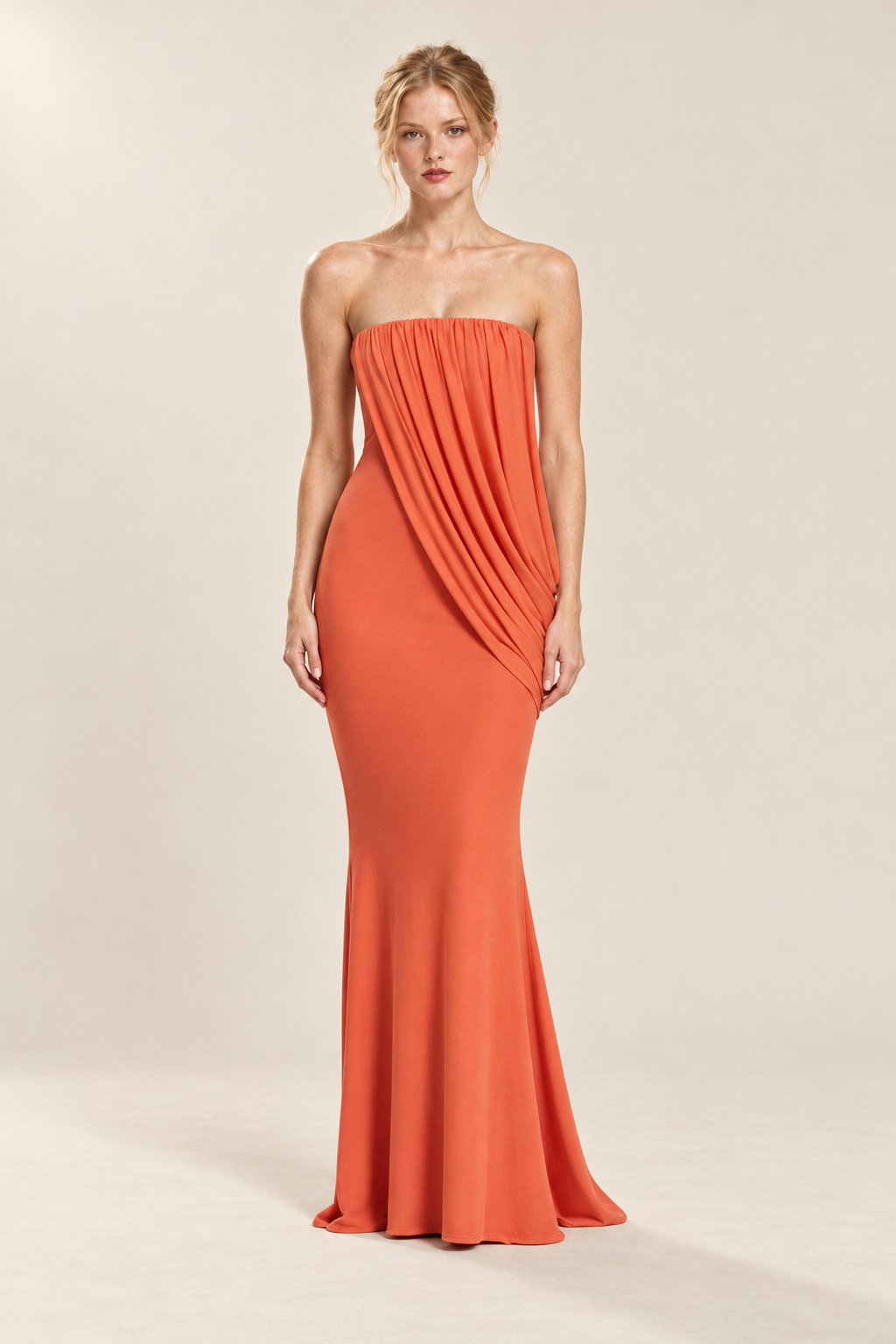 Off Shoulder Draped Dress — ATTICO