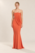 Off Shoulder Draped Dress — ATTICO