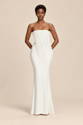 Off Shoulder Draped Dress — ATTICO
