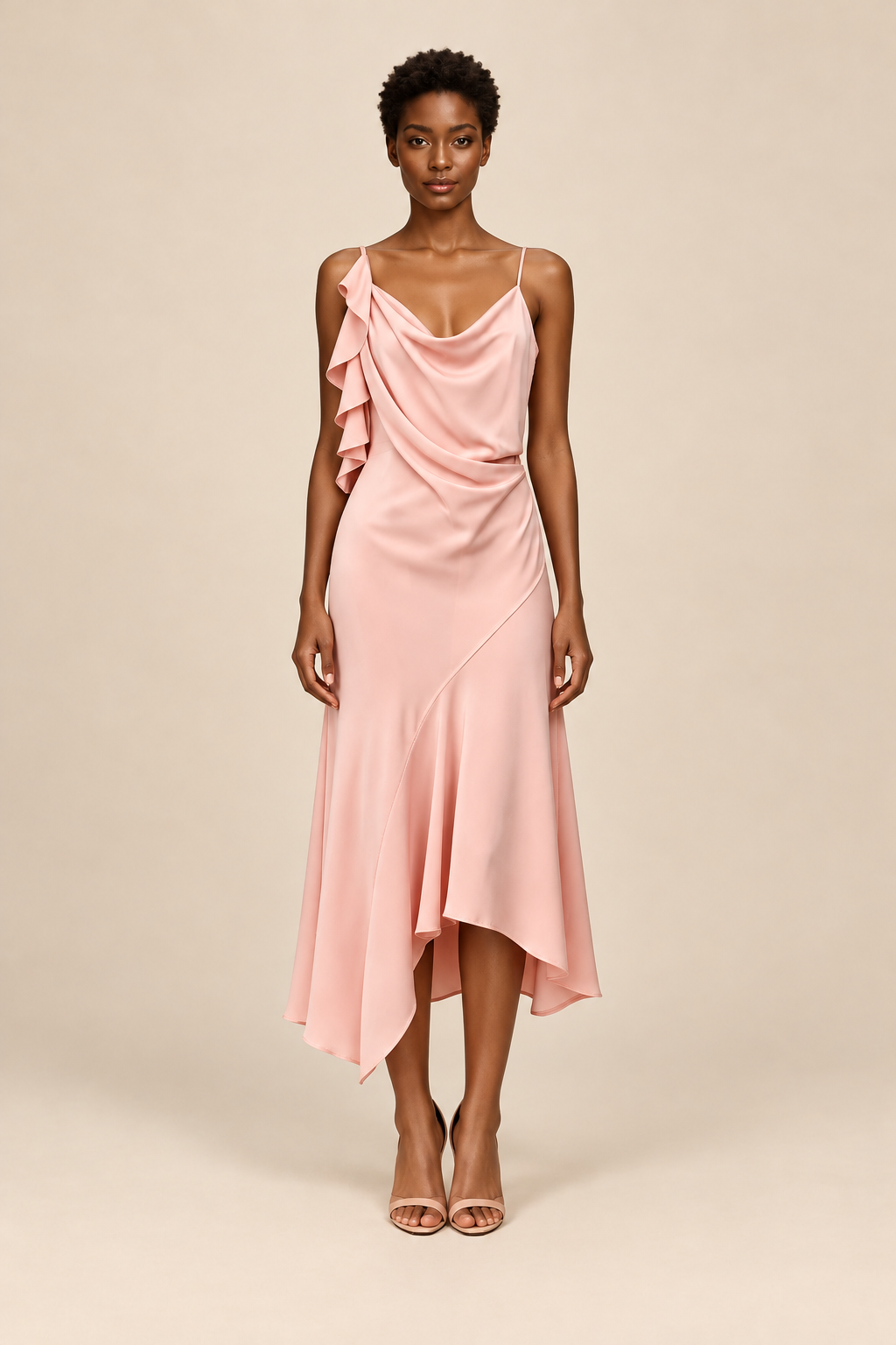 Off Shoulder Ruffles Dress — ATTICO