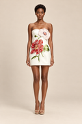 Solid Off Shoulder Spliced Appliques Elegant Dress — ATTICO