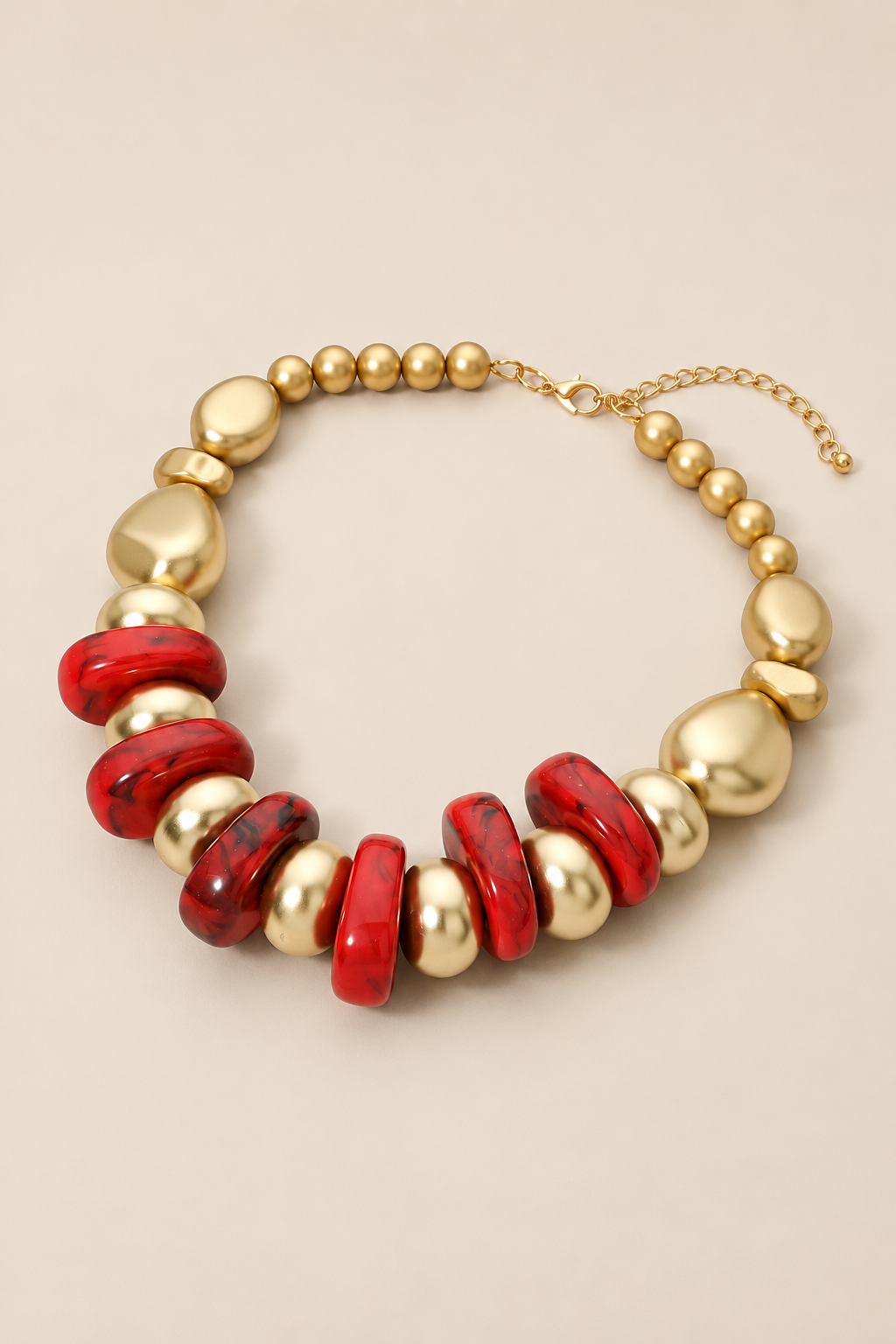 Bold Chunky Beaded Statement Necklace — ATTICO
