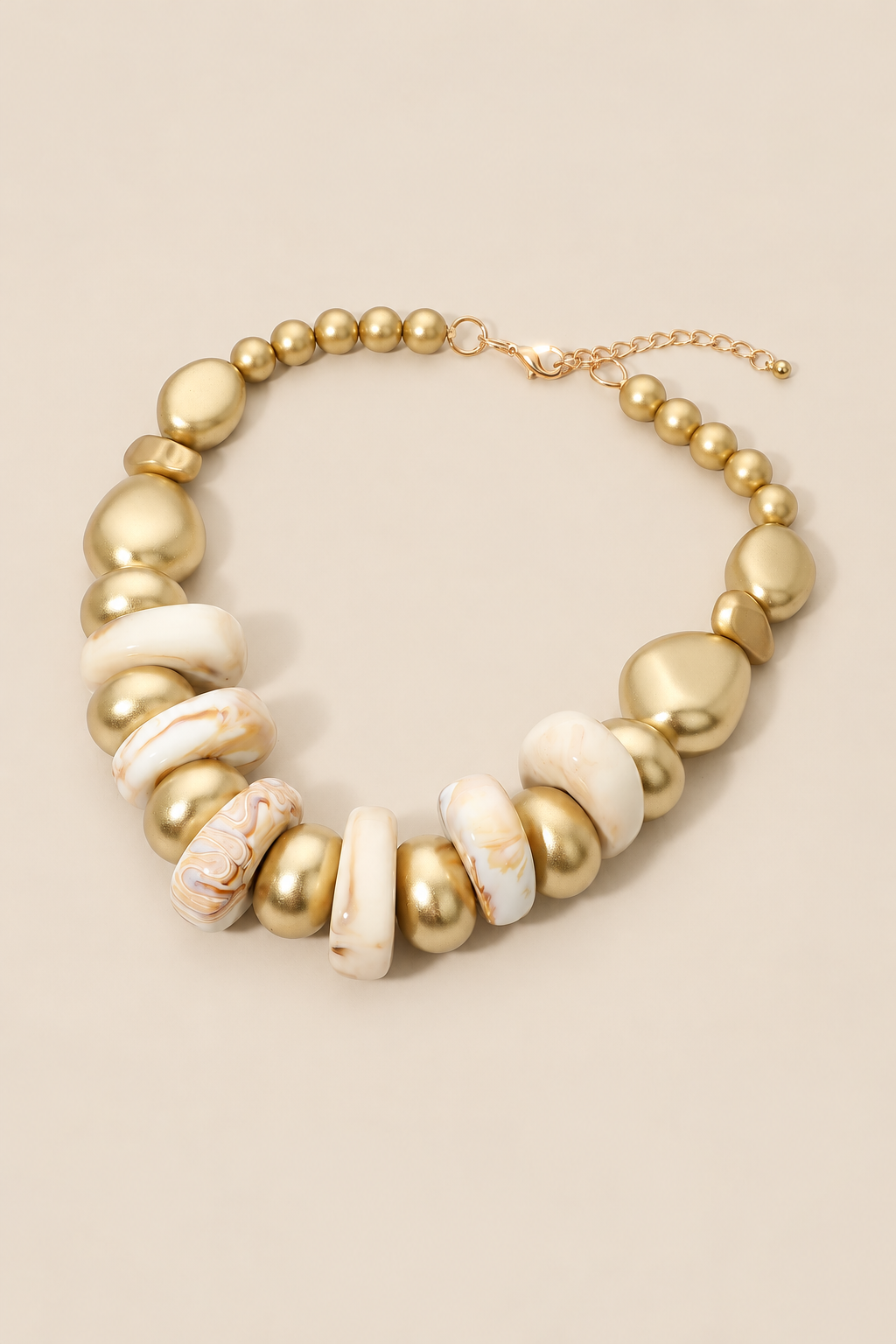 Bold Chunky Beaded Statement Necklace — ATTICO
