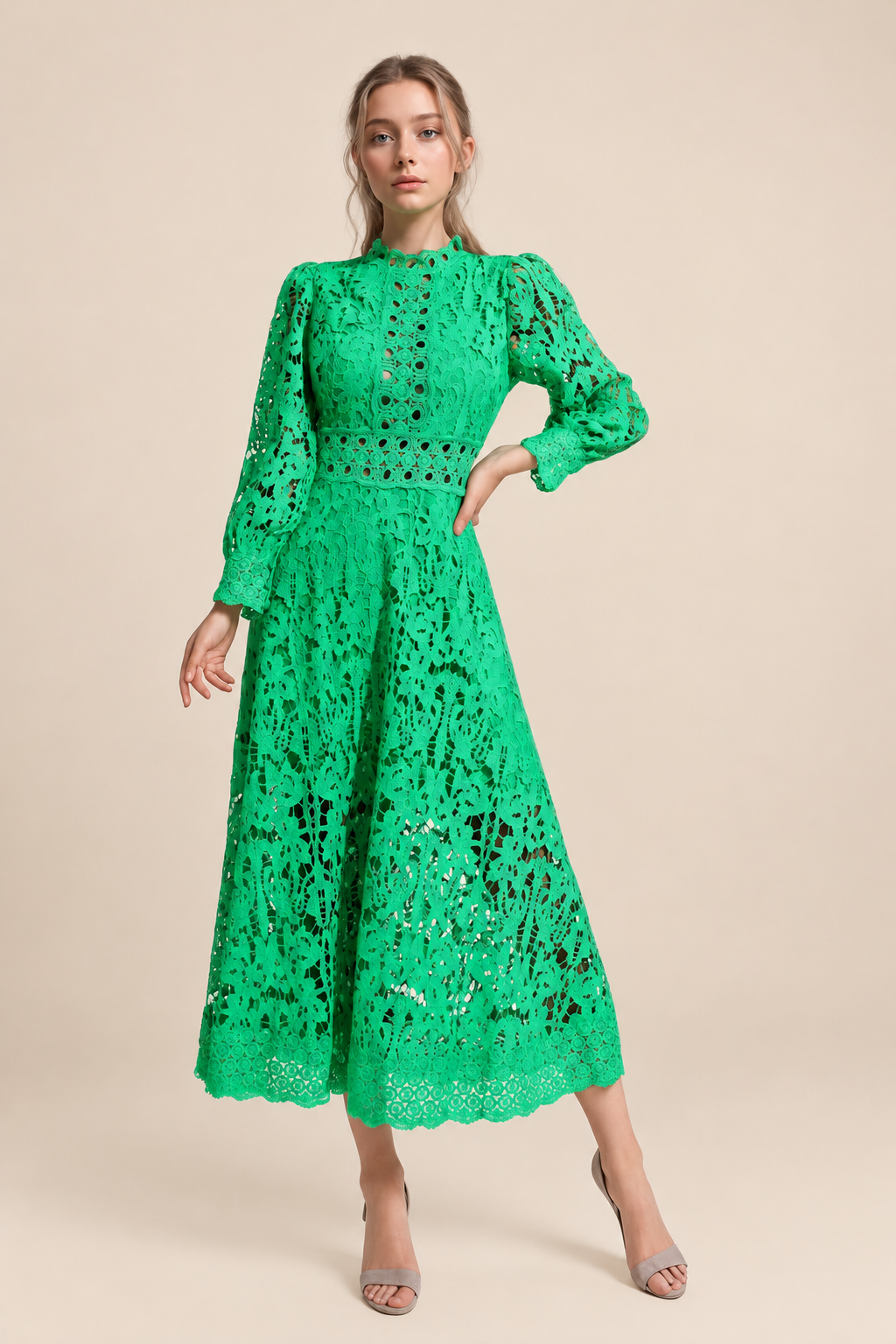 Hollow Out High Waist Elegant Midi Dresses — ATTICO