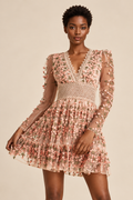Floral Embroidered Tulle Mini Dress — ATTICO