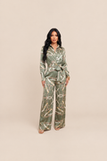 Baroque Print Satin Jumpsuit — ATTICO