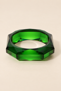Bold Faceted Geometric Resin Bangle Bracelet — ATTICO