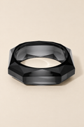 Bold Faceted Geometric Resin Bangle Bracelet — ATTICO