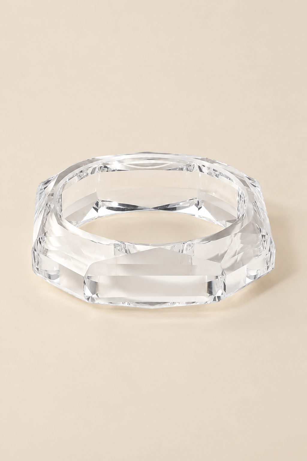 Bold Faceted Geometric Resin Bangle Bracelet — ATTICO
