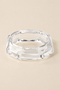 Bold Faceted Geometric Resin Bangle Bracelet — ATTICO