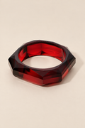 Bold Faceted Geometric Resin Bangle Bracelet — ATTICO