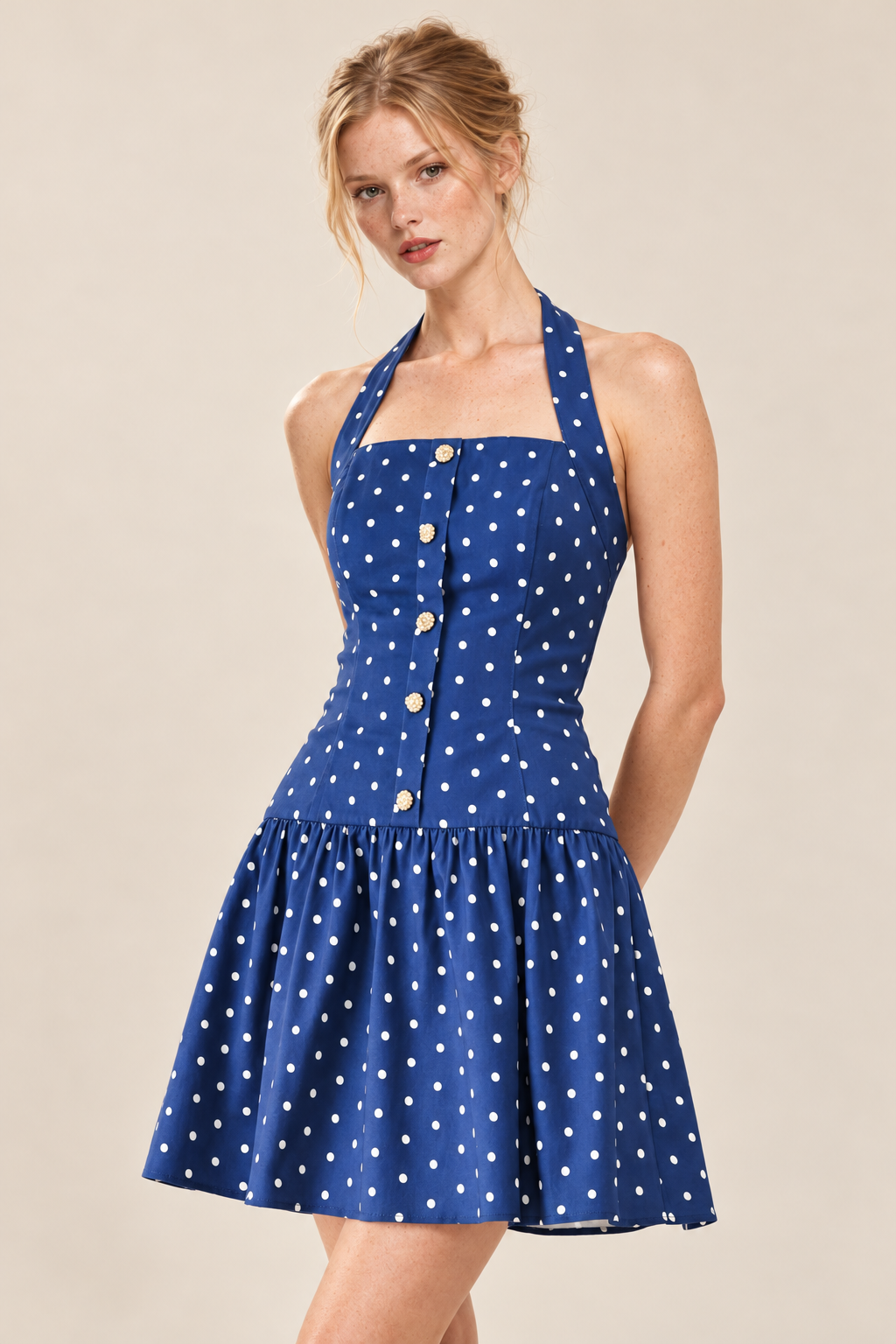 A Printed Woven Mini Dress — ATTICO
