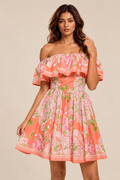 A Printed Woven Mini Dress — ATTICO