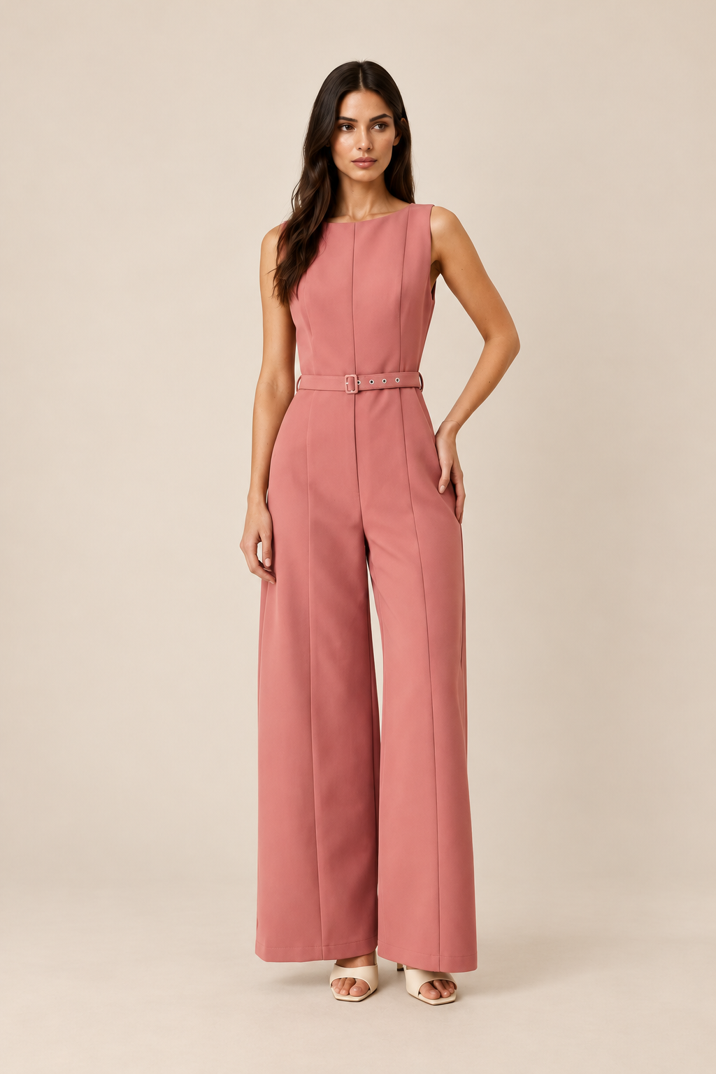 A Solid Woven Jumpsuit — ATTICO