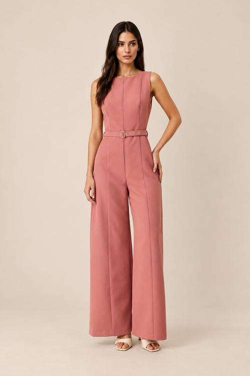 A Solid Woven Jumpsuit — ATTICO