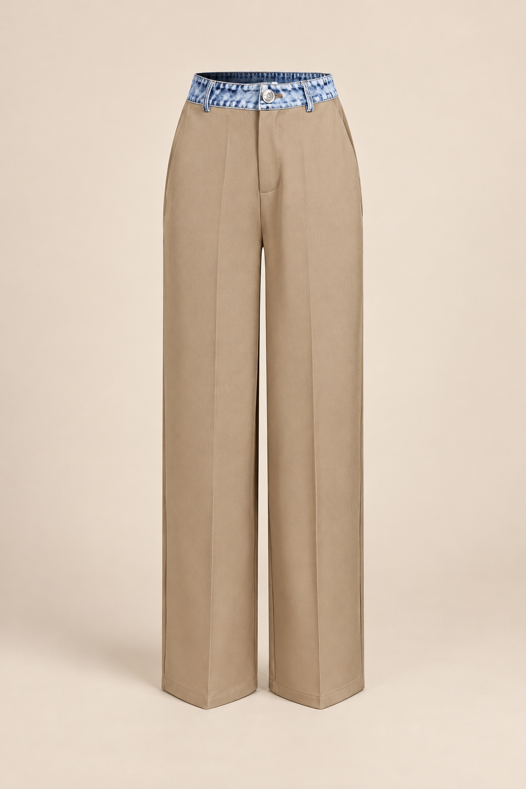 Mix Media Wide Leg Pants — ATTICO