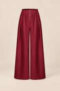 Draped Twill Wide Pants — ATTICO