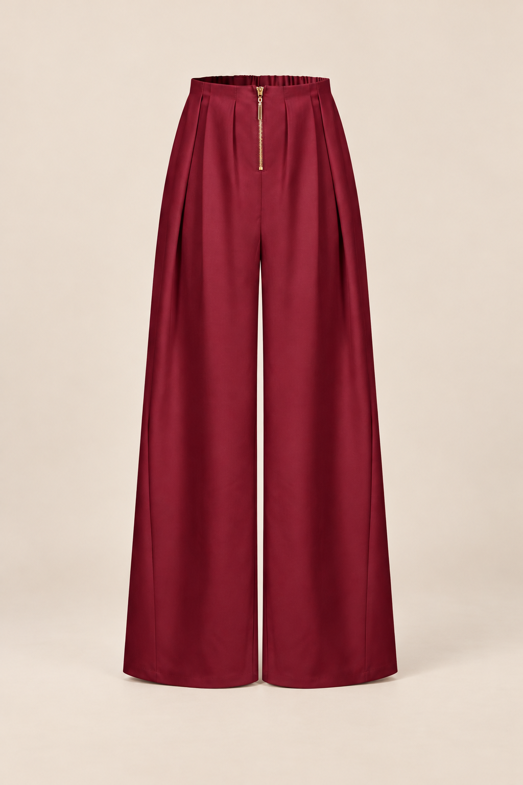 Draped Twill Wide Pants — ATTICO