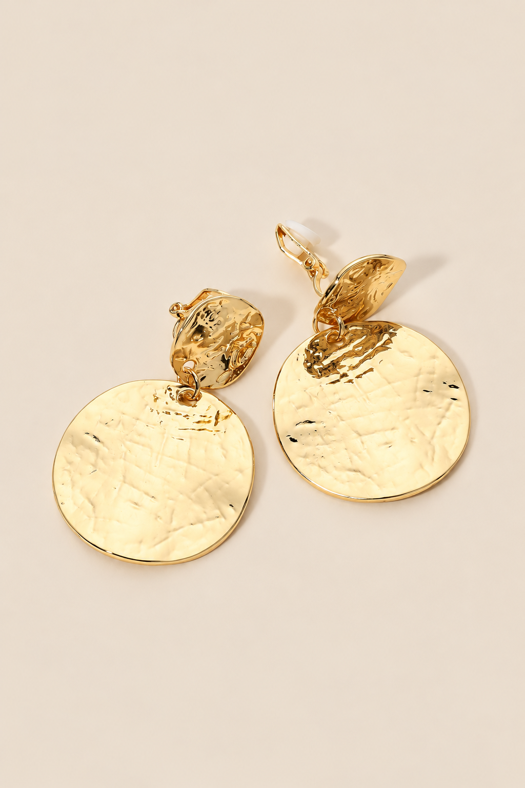 Metal Diec Drop Clip On Earrings — ATTICO