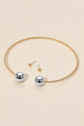 Metal Ball Collar Choker Necklace — ATTICO