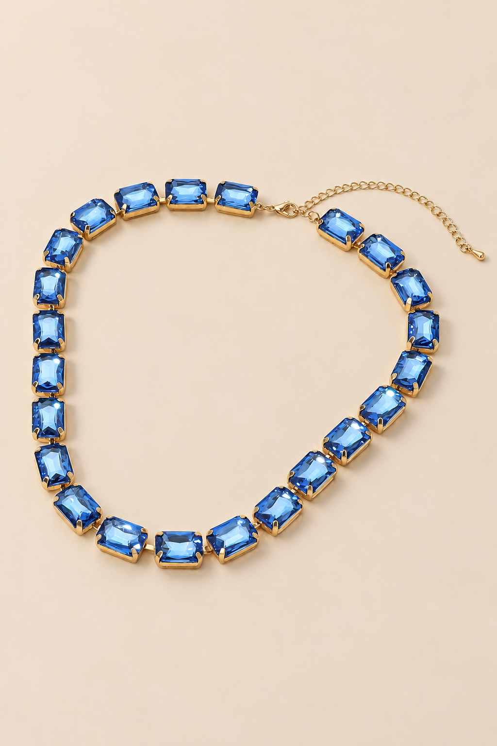 Rectangular Gem Cluster Link Evening Necklace — ATTICO