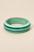 Bold Horizontal Striped Resin Bangle Bracelet — ATTICO