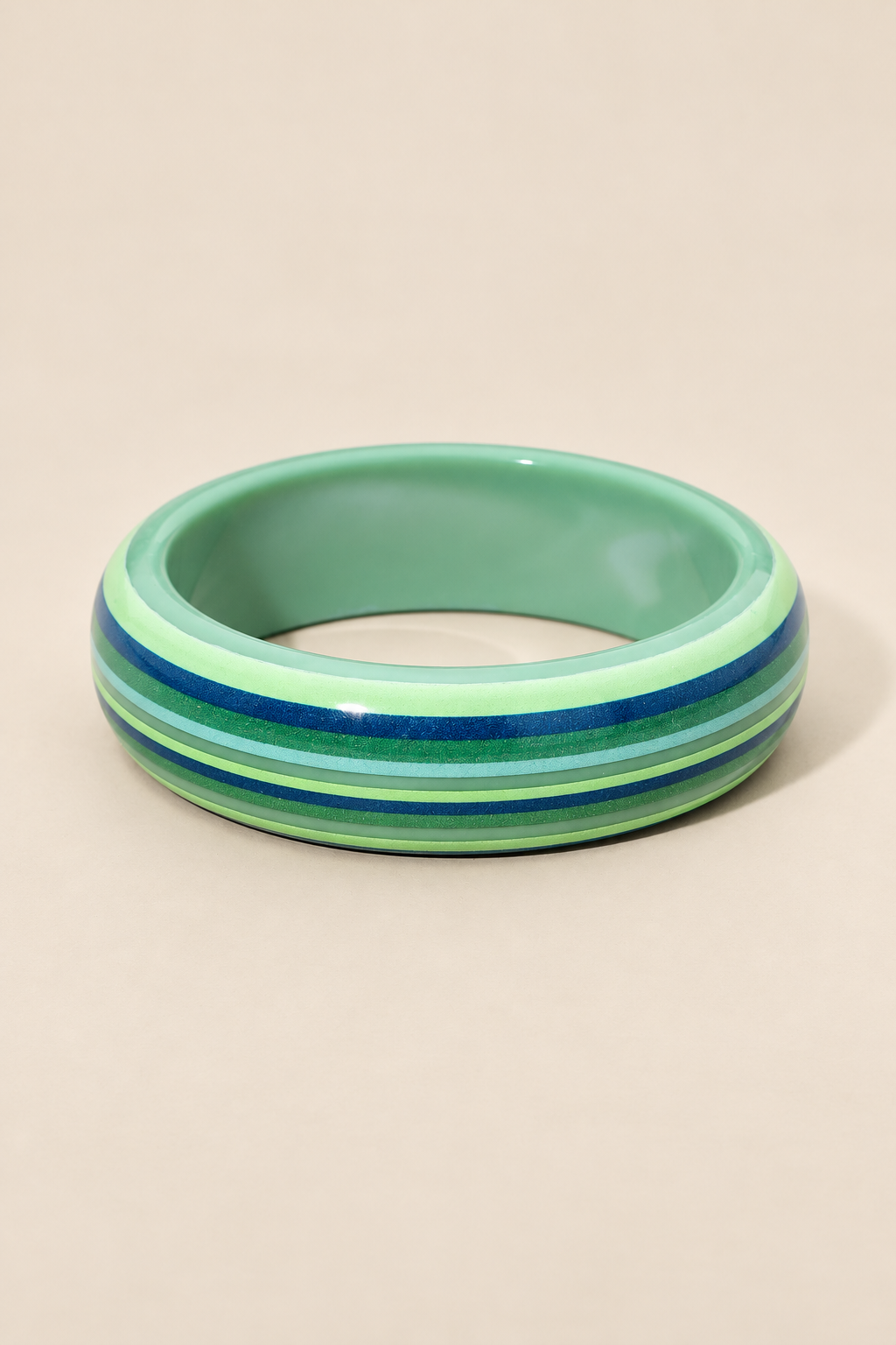 Bold Horizontal Striped Resin Bangle Bracelet — ATTICO