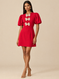 ATTICO cherry-belle-pearl-bow-red editorial model hero