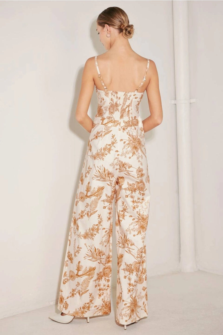 A Printed Woven Floral Jumpsuit