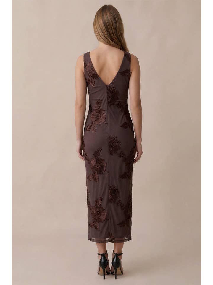 B. Right Apparel 3D Floral Mesh Midi Dress - Gallery 2